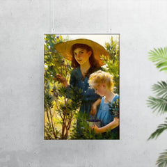 Picking Blueberries by Charles Courtney Curran, 1909 poster 7