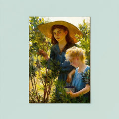 Picking Blueberries by Charles Courtney Curran, 1909 poster 8