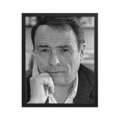 Pierre Bourdieu framed print on a plain backdrop in size 16"x20".