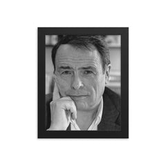 Pierre Bourdieu framed print on a plain backdrop in size 8"x10".
