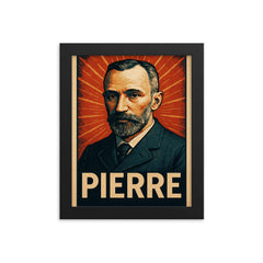 Pierre Curie framed print on a plain backdrop in size 8"x10".
