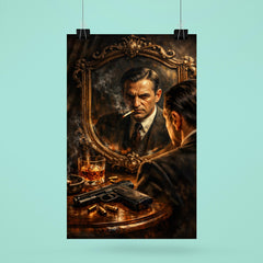 Pierre Drieu La Rochelle mirror and pistol poster 6