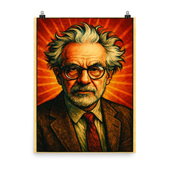 Pierre Gilles de Gennes poster on a plain backdrop in size 8"x10".