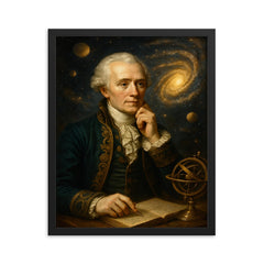 Pierre Simon Laplace framed print on a plain backdrop in size 16"x20".