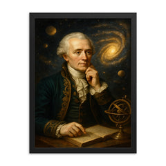Pierre Simon Laplace framed print on a plain backdrop in size 18"x24".