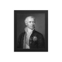 Pierre-Simon Laplace framed print on a plain backdrop in size 8"x10".
