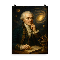 Pierre Simon Laplace poster on a plain backdrop in size 8"x10".