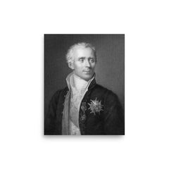 Pierre-Simon Laplace poster on a plain backdrop in size 8"x10".