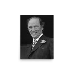 Pierre Trudeau poster on a plain backdrop in size 12"x16".