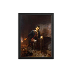 Pietro Micca framed print on a plain backdrop in size 12"x16".