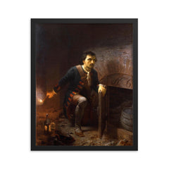 Pietro Micca framed print on a plain backdrop in size 16"x20".