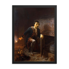 Pietro Micca framed print on a plain backdrop in size 18"x24".