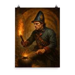 Pietro Micca poster on a plain backdrop in size 8"x10".