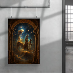 Pillars of Creation as baroque cosmic cathedral poster 4