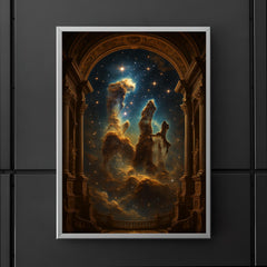 Pillars of Creation as baroque cosmic cathedral poster 5