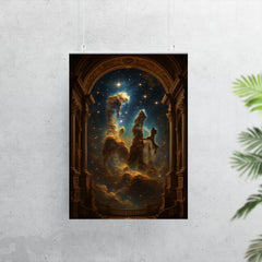 Pillars of Creation as baroque cosmic cathedral poster 7