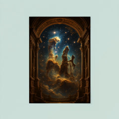 Pillars of Creation as baroque cosmic cathedral poster 8