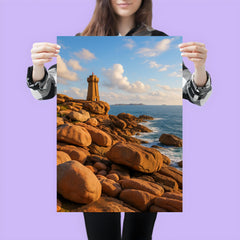 Pink Granite Coast Cote de Granit Rose Brittany France poster 3