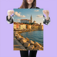 Piran Old Town Seafront Slovenia poster 3