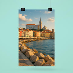 Piran Old Town Seafront Slovenia poster 6
