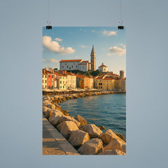 Piran Old Town Seafront Slovenia poster 9