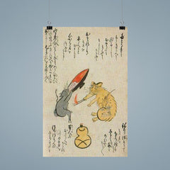 Playful Cat Asking for Hooch poster 9