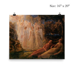 Poem of the Soul Part 12 - The Golden Stairs by Louis Janmot, 1854 poster 2