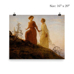 Poem of the Soul Part 13 - On the Mountain by Louis Janmot, 1854 poster 2