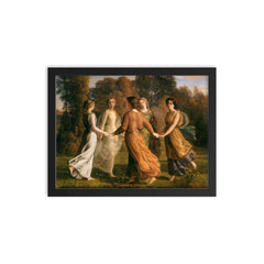 Poem of the Soul Part 13 - Sunrays by Louis Janmot, 1854 framed print on a plain backdrop in size 12"x16".