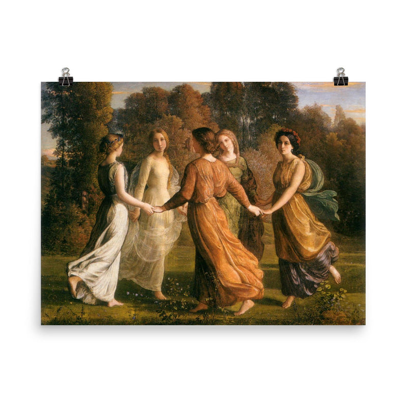 Poem of the Soul Part 13 - Sunrays by Louis Janmot, 1854 poster on a plain backdrop in size 8