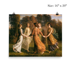 Poem of the Soul Part 13 - Sunrays by Louis Janmot, 1854 poster 2