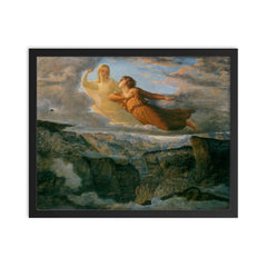 Poem of the Soul Part 17 - The Ideal by Louis Janmot framed print on a plain backdrop in size 16"x20".