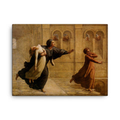 Poem of the Soul Part 8 - Nightmare by Louis Janmot, 1854 canvas print on a plain backdrop in size 18"x24".