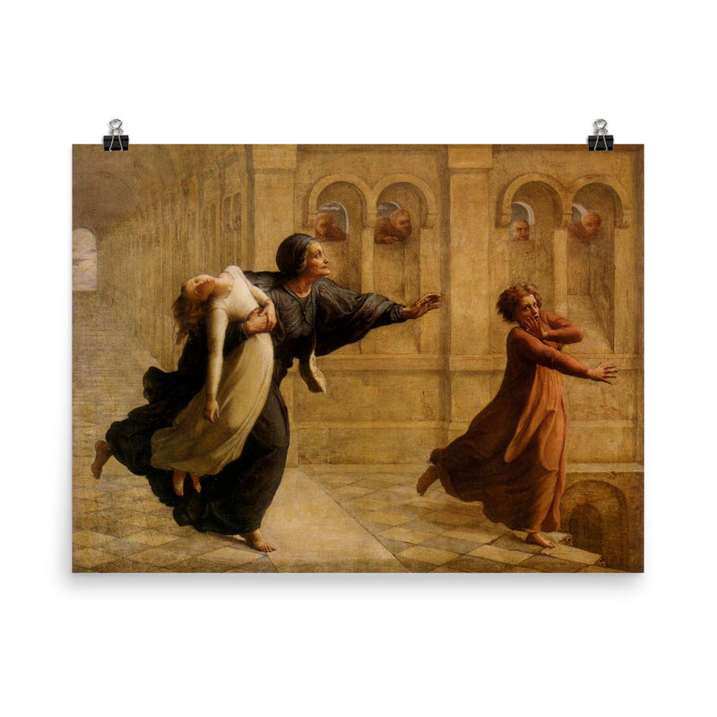 Poem of the Soul Part 8 - Nightmare by Louis Janmot, 1854 poster on a plain backdrop in size 8