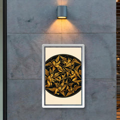Poincare disk tessellation with impossible angels poster 2