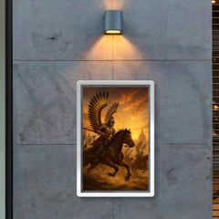 Polish winged hussar charge at Vienna sunrise poster 2