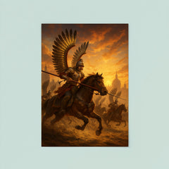 Polish winged hussar charge at Vienna sunrise poster 8