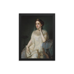 Polyhymnia by Giuseppe Fagnani framed print on a plain backdrop in size 12"x16".
