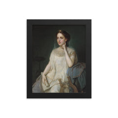 Polyhymnia by Giuseppe Fagnani framed print on a plain backdrop in size 8"x10".