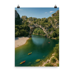 Pont d'Arc Gorges de l'Ardeche France poster on a plain backdrop in size 8"x10".