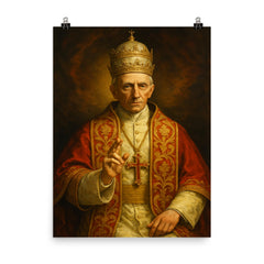 Pope Benedict XV poster on a plain backdrop in size 8"x10".