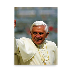 Pope Benedict XVI poster on a plain backdrop in size 18"x24".