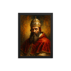 Pope Clement VII framed print on a plain backdrop in size 12"x16".