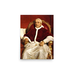 Pope Gregory XVI poster on a plain backdrop in size 12"x16".