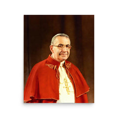 Pope John Paul I poster on a plain backdrop in size 16"x20".