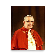 Pope John Paul I poster on a plain backdrop in size 18"x24".