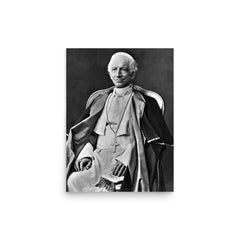 Pope Leo XIII poster on a plain backdrop in size 12"x16".