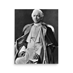 Pope Leo XIII poster on a plain backdrop in size 16"x20".