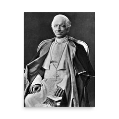 Pope Leo XIII poster on a plain backdrop in size 18"x24".