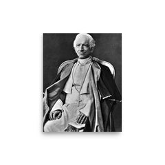 Pope Leo XIII poster on a plain backdrop in size 8"x10".